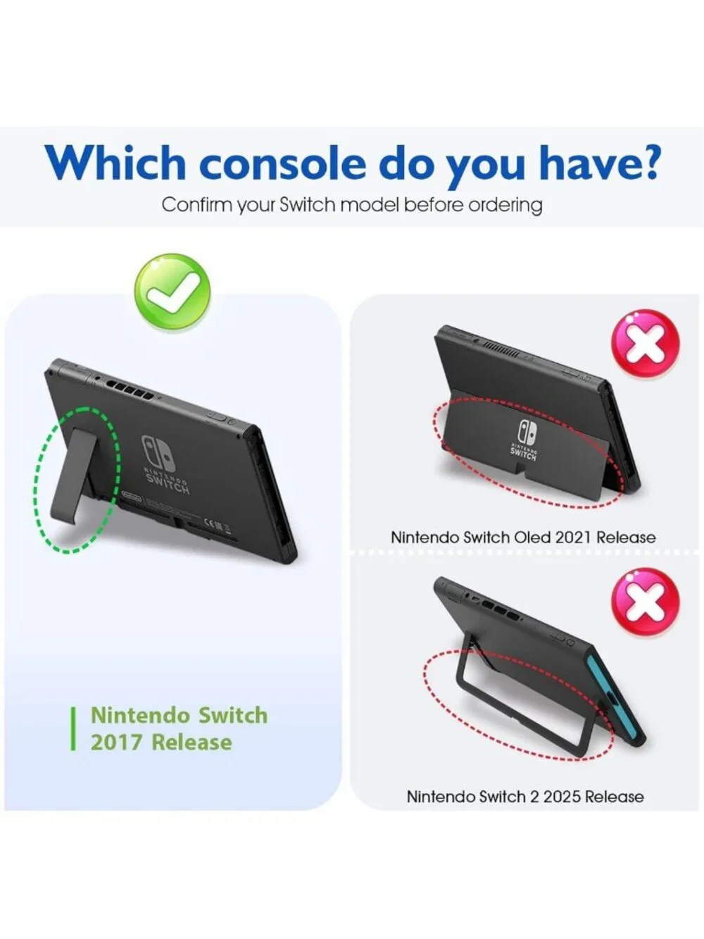 3-in-1 Dockable Protective Case for Nintendo Switch & Joy-Con with Screen